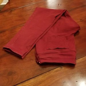 Maurice's Jeggings sz L regular length maroon